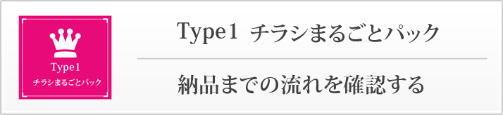 チラシまるごとパック納品までの流れを確認する