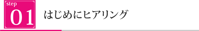 はじめにヒアリング