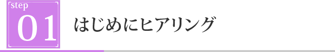 はじめにヒアリング